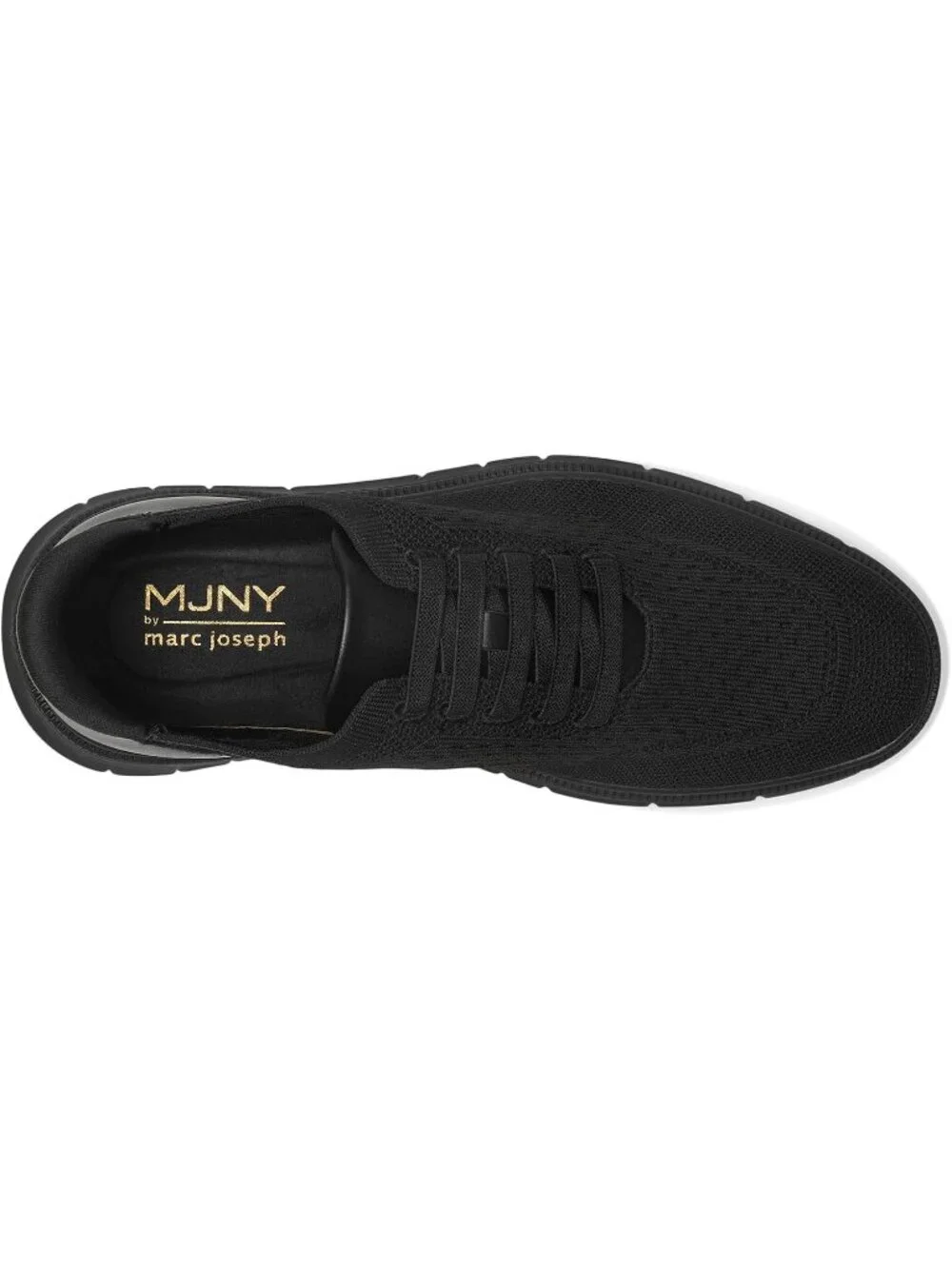 Marc Joseph Men's Black Leather Slip On Round Toe Solid Comforts Oxfords Shoes